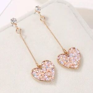 ✨Zara Pink Sparkle Drop Earrings